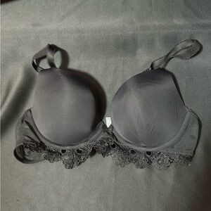Aerie Black Lace Trim Bra